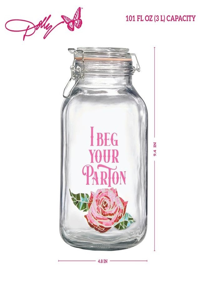 Dolly Parton Preserving Clamp Jar, 101 oz (3000ml), Pink - Image 4